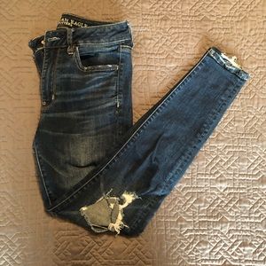American Eagle High Waisted Distressed Jeans